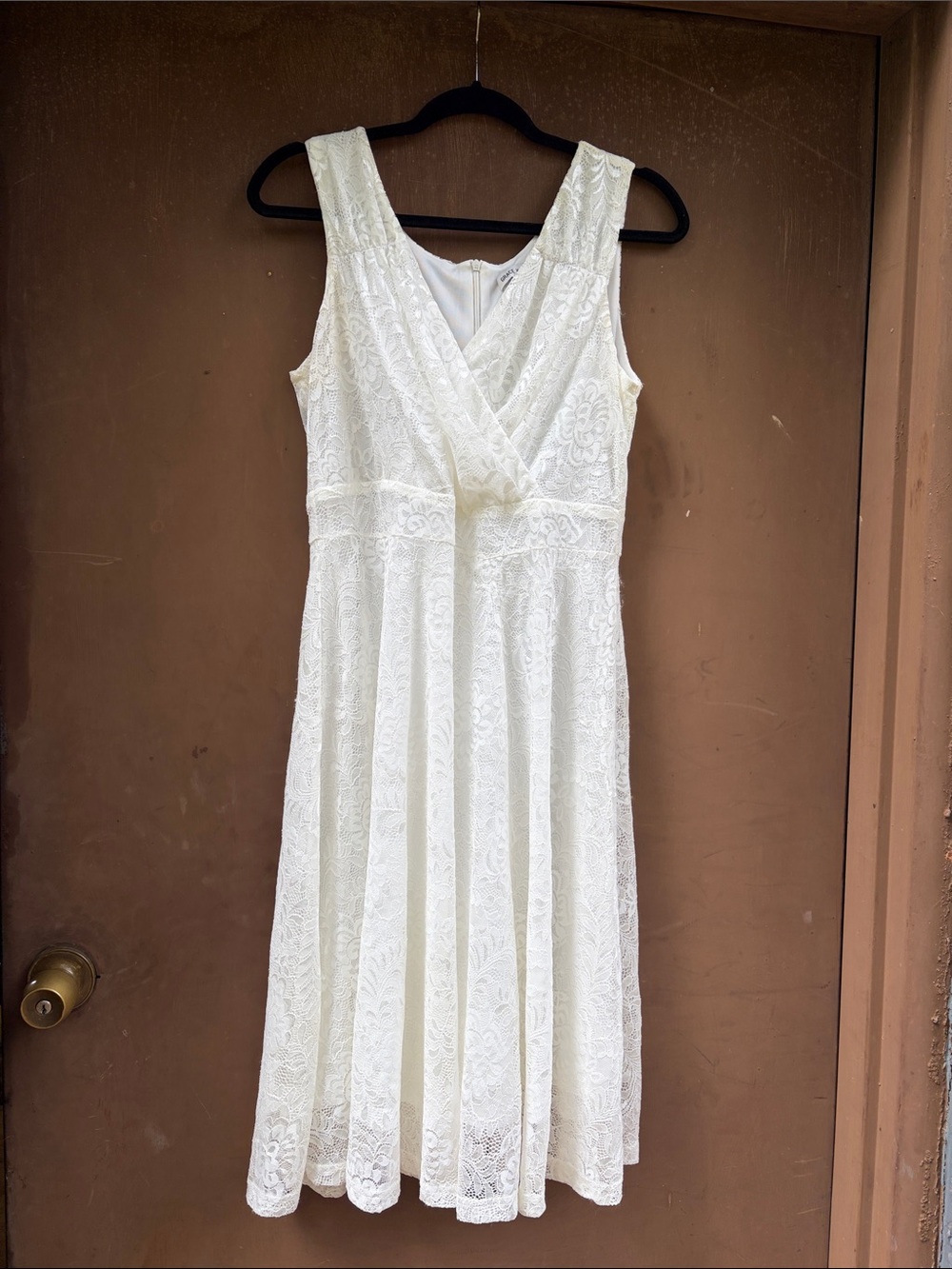 Grace Karin Cream Lace V-Neck Sleeveless Maxi Dress - Picture 2 of 5